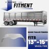 imageECOTRIC 2Pcs Tandem Trailer Fender Double Axle Compatible with 1315 Inch Wheels Teardrop Pair Enclosed Trailers 665 x 9 x 1837  Cold Rolled Steel