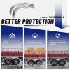 imageECOTRIC 2Pcs Tandem Trailer Fender Double Axle Compatible with 1315 Inch Wheels Teardrop Pair Enclosed Trailers 665 x 9 x 1837  Cold Rolled Steel