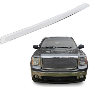 image:imageECOTRIC Truck Hood Molding Trim Moulding Compatible with 20072013 GMC Sierra 1500 2500HD 3500HD Replace for GM1235109 10385156 Without Chrome GrilleChrome Hood Trim
