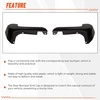 image:imageECOTRIC Rear Bumper End Cap Compatible With 20162023 Toyota Tacoma WO Sensor Hole Replace for TO1105133 TO1104133 5215604010 5215504010 Corner Cover Driver and Passenger Side Black