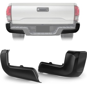 image:imageECOTRIC Rear Bumper End Cap Compatible With 20162023 Toyota Tacoma WO Sensor Hole Replace for TO1105133 TO1104133 5215604010 5215504010 Corner Cover Driver and Passenger Side Black