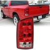 image:imageECOTRIC Pair Tail Light Compatible with 20022006 Dodge Ram 150020032006 Ram 2500 3500 Taillight Turn Signal Light Replacement for 55077348AF CH2801147 55077347AF CH2800147 Red SmokedRedClear Lens