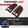 image:imageECOTRIC Pair Tail Light Compatible with 20022006 Dodge Ram 150020032006 Ram 2500 3500 Taillight Turn Signal Light Replacement for 55077348AF CH2801147 55077347AF CH2800147 Red SmokedDark RedClear Lens