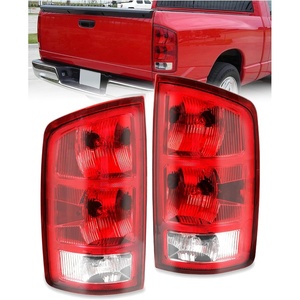 image:imageECOTRIC Pair Tail Light Compatible with 20022006 Dodge Ram 150020032006 Ram 2500 3500 Taillight Turn Signal Light Replacement for 55077348AF CH2801147 55077347AF CH2800147 Red SmokedRedClear Lens