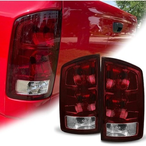 image:imageECOTRIC Pair Tail Light Compatible with 20022006 Dodge Ram 150020032006 Ram 2500 3500 Taillight Turn Signal Light Replacement for 55077348AF CH2801147 55077347AF CH2800147 Red SmokedDark RedClear Lens